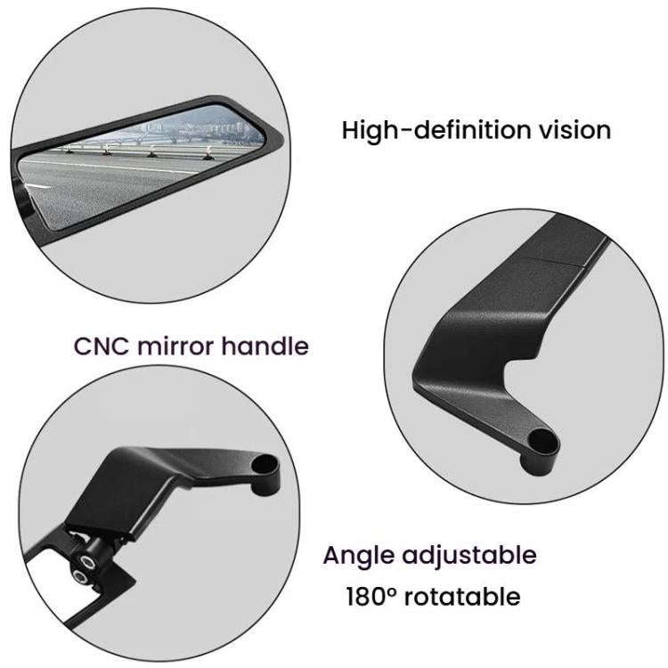 1pair Motorcycle Modification Accessories Invisible Wing Mirror Motorcycle Universal Adjustable R...