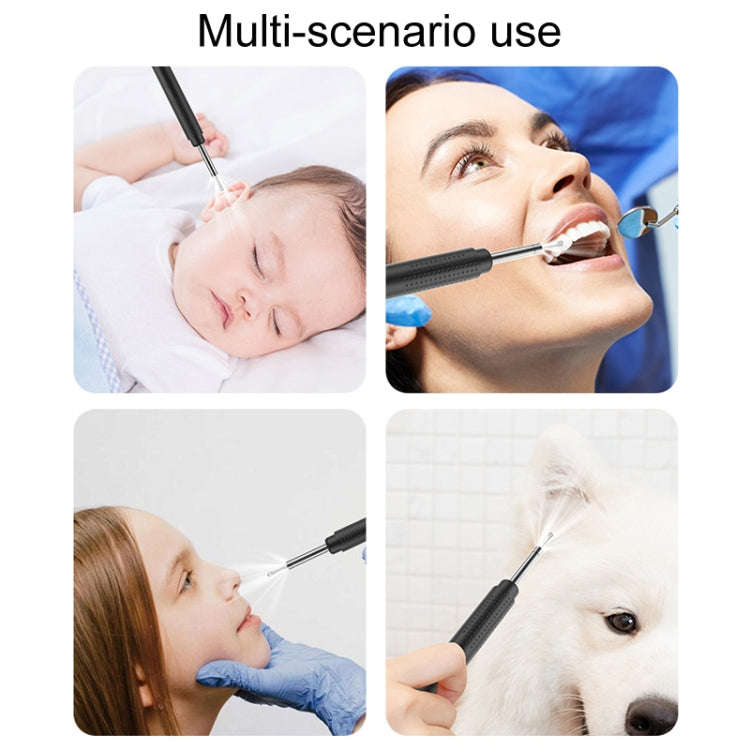 Household Visual Ear Excavator High-Definition Ear Wax Removal Picking Stick(Black)