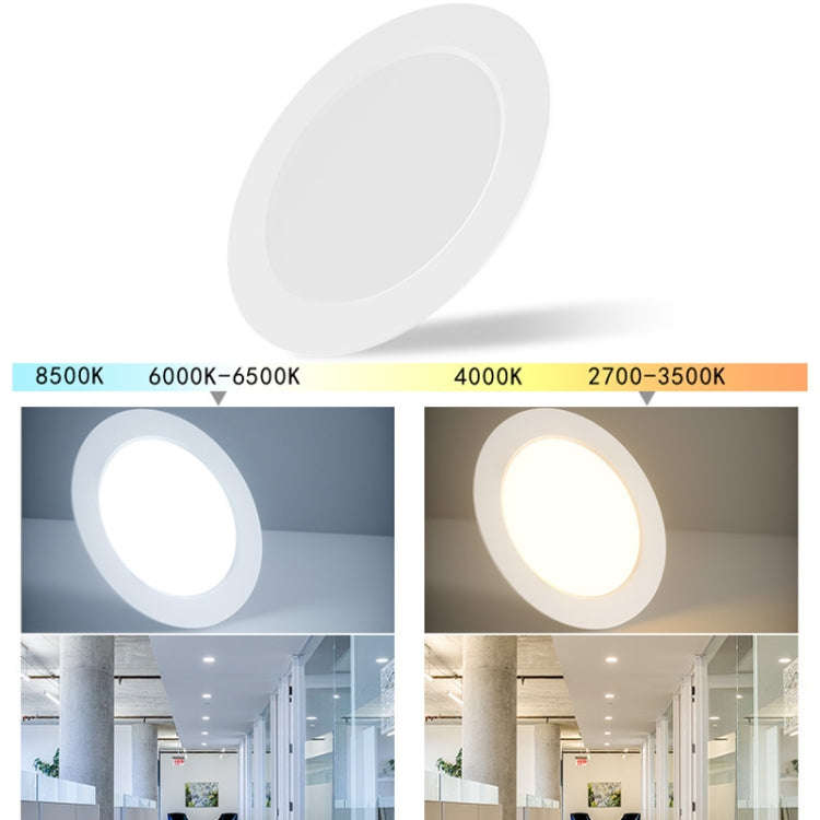 8 inch LED Recessed Indoor Lighting Downlight Round Energy Saving High Brightness Panel Lamp(Warm...