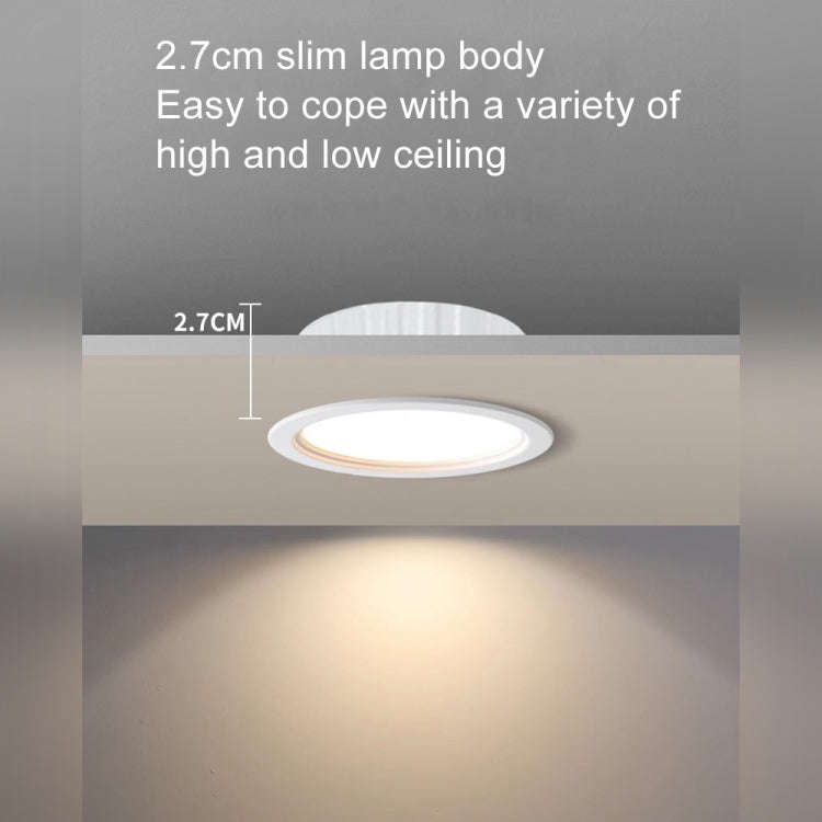 4 inch LED Recessed Indoor Lighting Downlight Round Energy Saving High Brightness Panel Lamp(Warm...