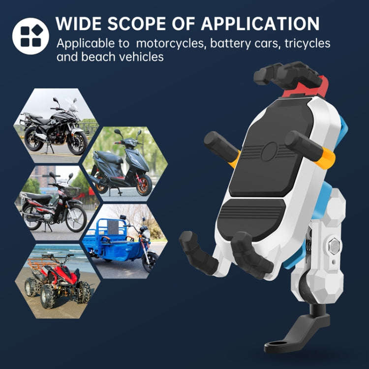 Colorful Motorcycle Shock-absorbing Navigation Mobile Phone Holder(Mirror Mount)