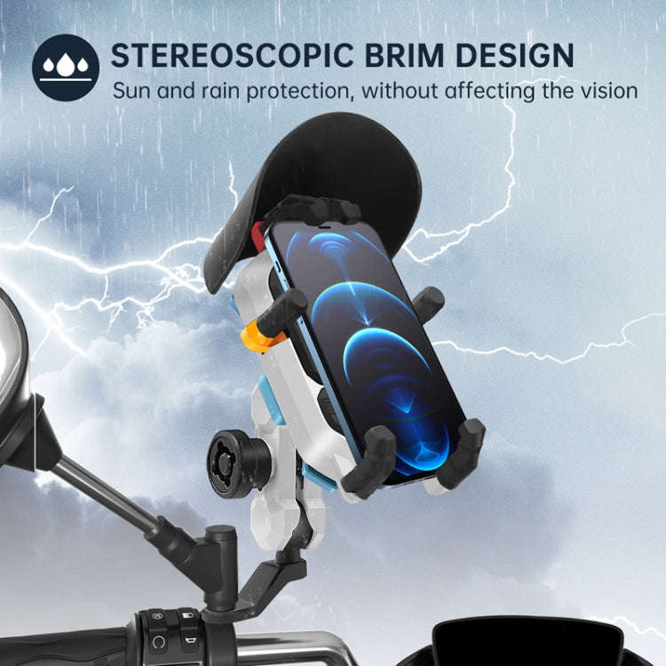Colorful Motorcycle Shock-absorbing Navigation Mobile Phone Holder(Mirror Mount)