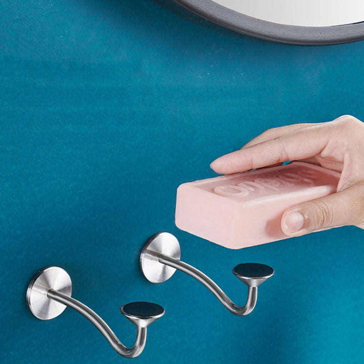 Bathroom Stainless Steel Magnetic Soap Holder Wall Mounted No Hole Soap Hanger(Adhesive-backed)