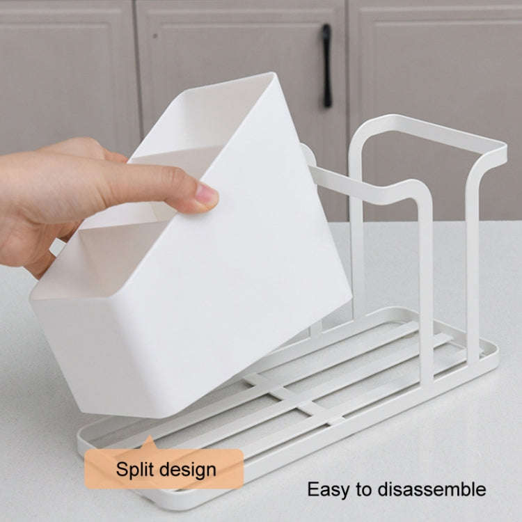Desktop Disposable Paper Cup Storage Holder Iron Home Coffee Tea Bag Cup Storage Rack(Black)