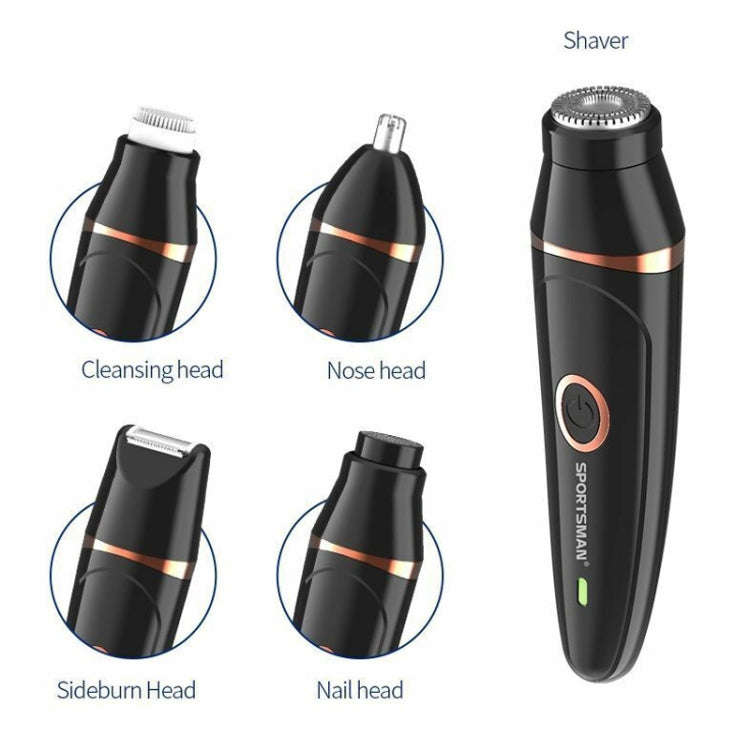 SPORTSMAN SM-425 5 In 1 Multifunctional Shaving Cleansing Sideburns Nose Hair Trimmer