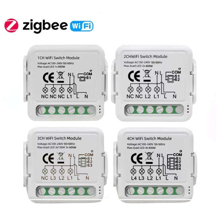 2CH WiFi Smart Switch Module For Alexa / Google Home / Tuya Smart Life APP