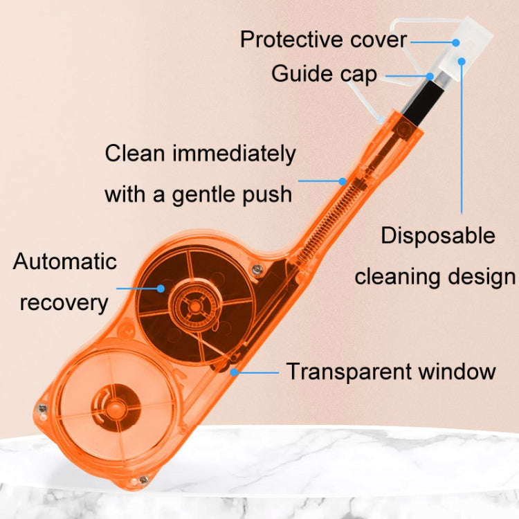 For MPO / MTP Fiber Optic Cleaning Pen Optical Module Ferrule Endface Cleaner(Orange)