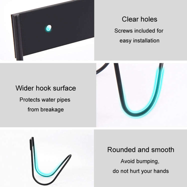 Stainless Steel Hose Storage Holder Garden Home Car Wash Faucet Hose Storage Hook, Model: Round L...