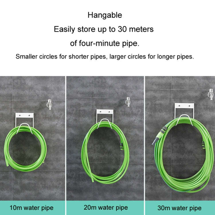 Stainless Steel Hose Storage Holder Garden Home Car Wash Faucet Hose Storage Hook, Model: Round L...