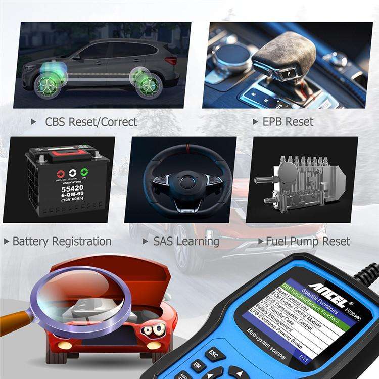 ANCEL BM700 Upgraded Version For BMW Full System Diagnostic OBDII Tester Maintenance And Resettin...