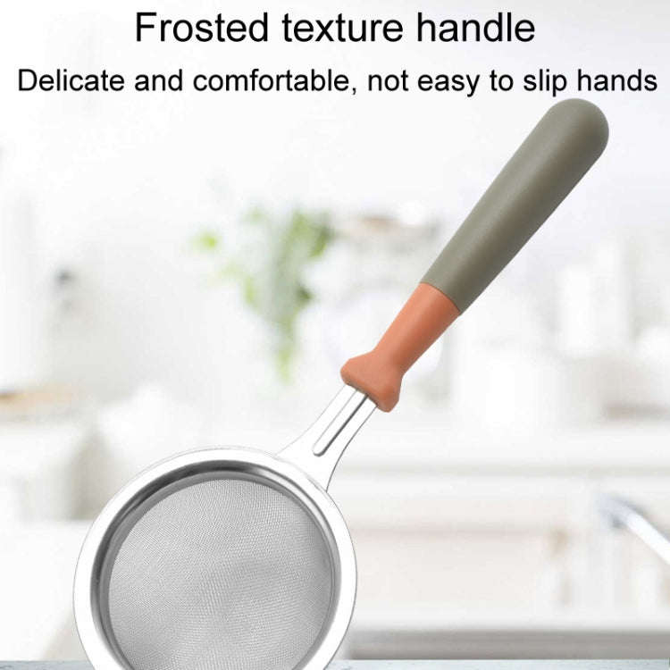Household Stainless Steel Flour Sifter Kitchen Baking Filter Spoon(Blue)