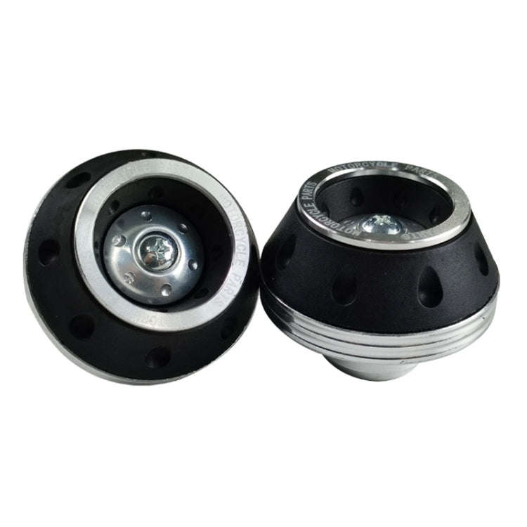 1pair Motorcycle CNC Modification Accessories Drop-proof Aluminum Alloy Fork Cup(Silver)
