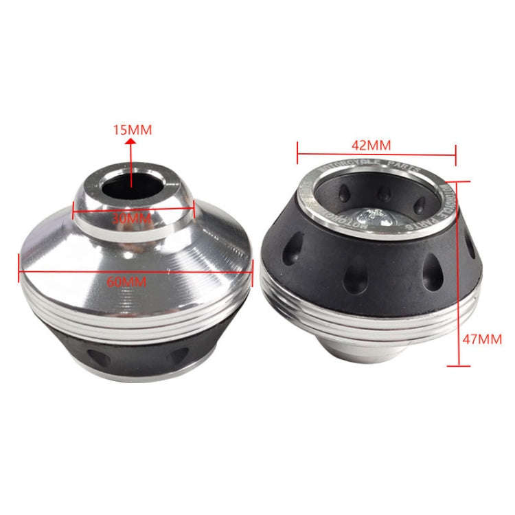 1pair Motorcycle CNC Modification Accessories Drop-proof Aluminum Alloy Fork Cup(Silver)