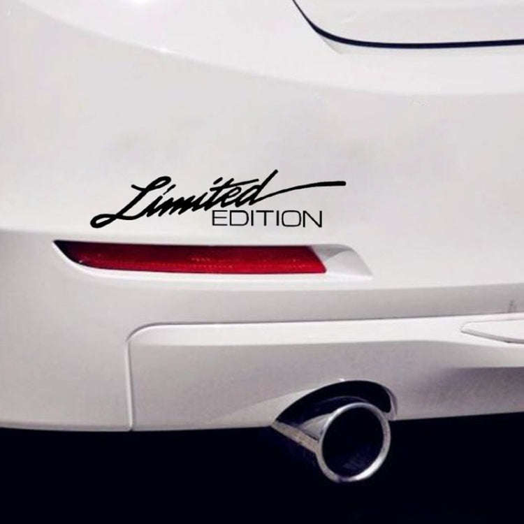 2pcs English Limited Edition Car Decorative Stickers(Black)