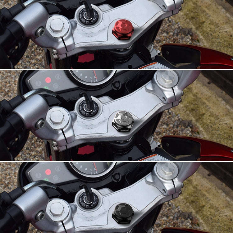 Motorcycle Light Bee Uplink Screws Uplink Modification Screws Decorative Cover(Red)