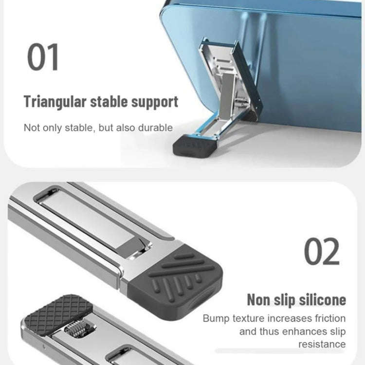 2pcs Invisible Cooling Stand Heightening Pad For Laptop & Smartphones & Tablet(Light Gray)
