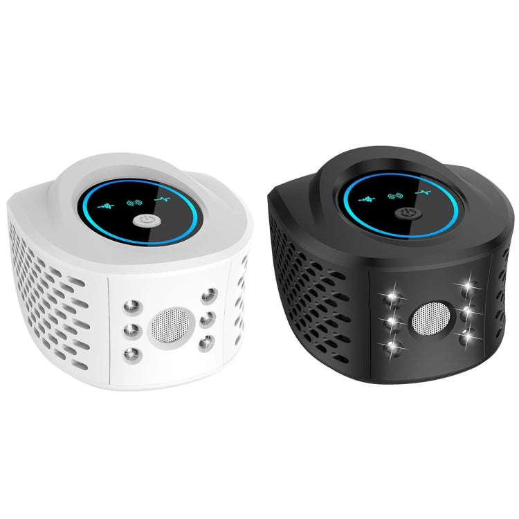 QSQ218 Multifunctional LED Household Indoor High-power Ultrasonic Mouse Repellent EU Plug(Black)