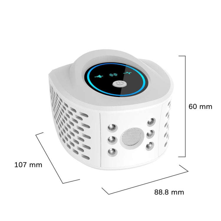 QSQ218 Multifunctional LED Household Indoor High-power Ultrasonic Mouse Repellent EU Plug(White)