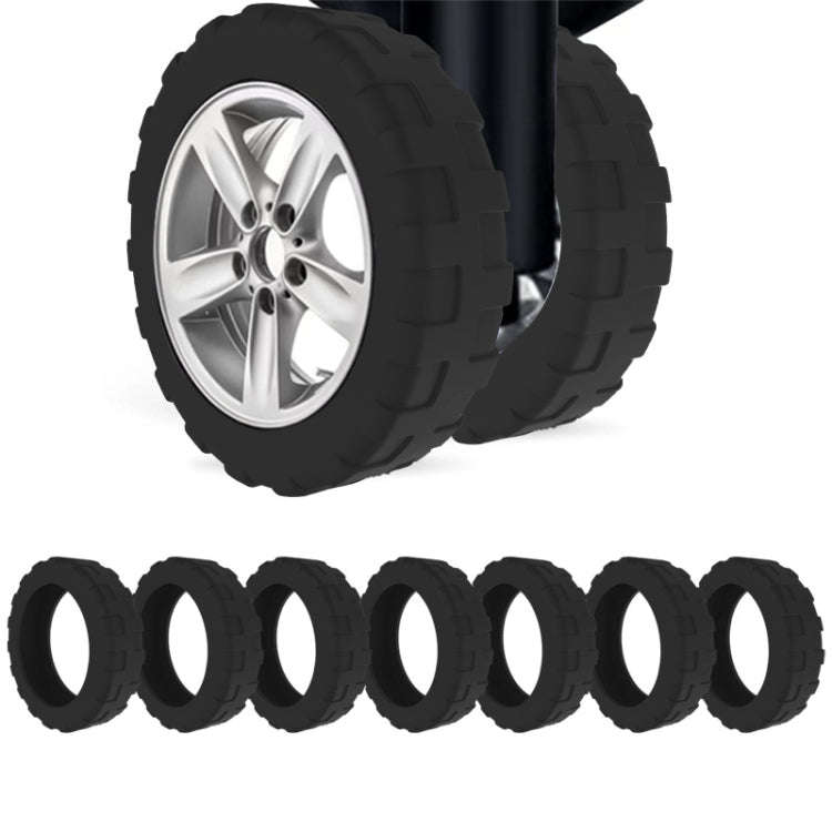 8pcs /Set Luggage Wheel Silicone Protective Cover Swivel Chair Wheel Sound Reducing Cover, Size: ...