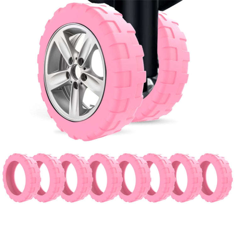 8pcs /Set Luggage Wheel Silicone Protective Cover Swivel Chair Wheel Sound Reducing Cover, Size: ...