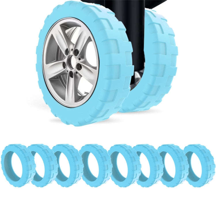 8pcs /Set Luggage Wheel Silicone Protective Cover Swivel Chair Wheel Sound Reducing Cover, Size: ...