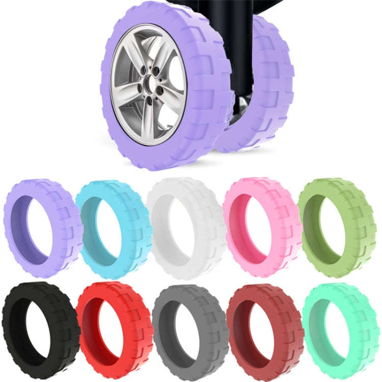 8pcs /Set Luggage Wheel Silicone Protective Cover Swivel Chair Wheel Sound Reducing Cover, Size: ...