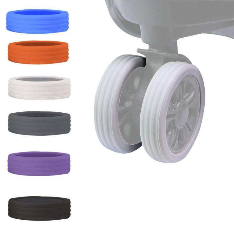 8pcs /Set Luggage Wheel Silicone Protective Cover Swivel Chair Wheel Sound Reducing Cover, Size: ...