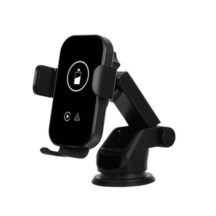 Fast Charging Retractable Recharging Cell Phone Holder With Wireless CarPlay Android Auto Functio...