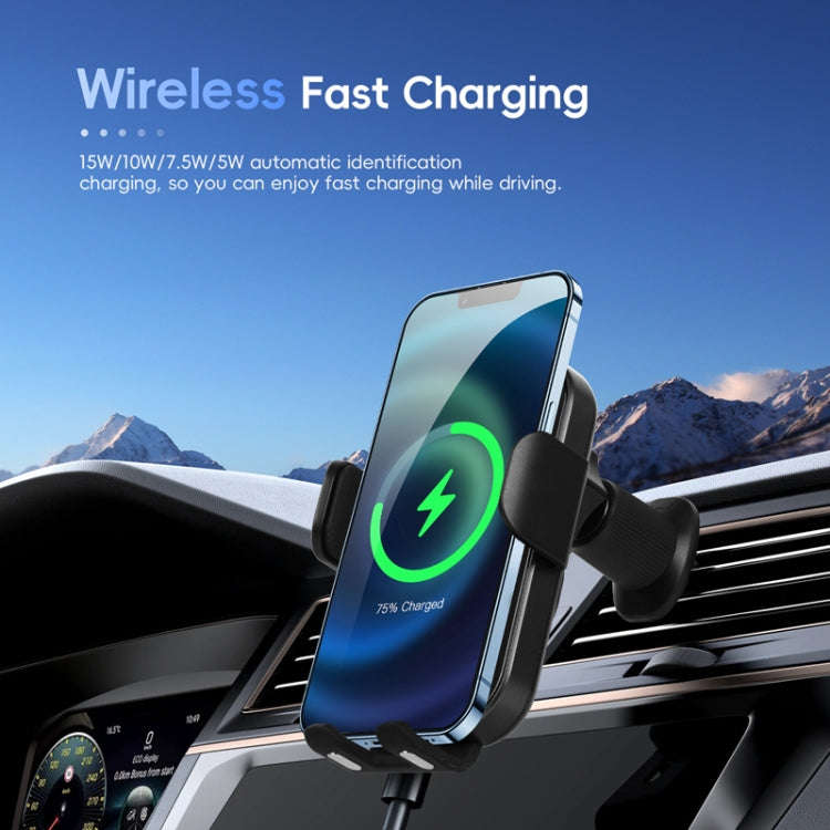 Fast Charging Retractable Recharging Cell Phone Holder With Wireless CarPlay Android Auto Functio...