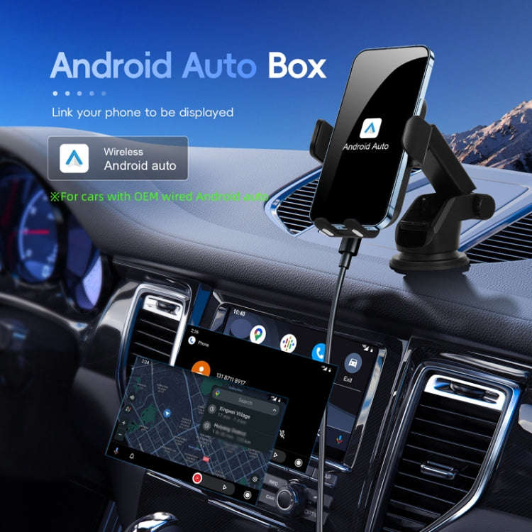 Fast Charging Retractable Recharging Cell Phone Holder With Wireless CarPlay Android Auto Functio...