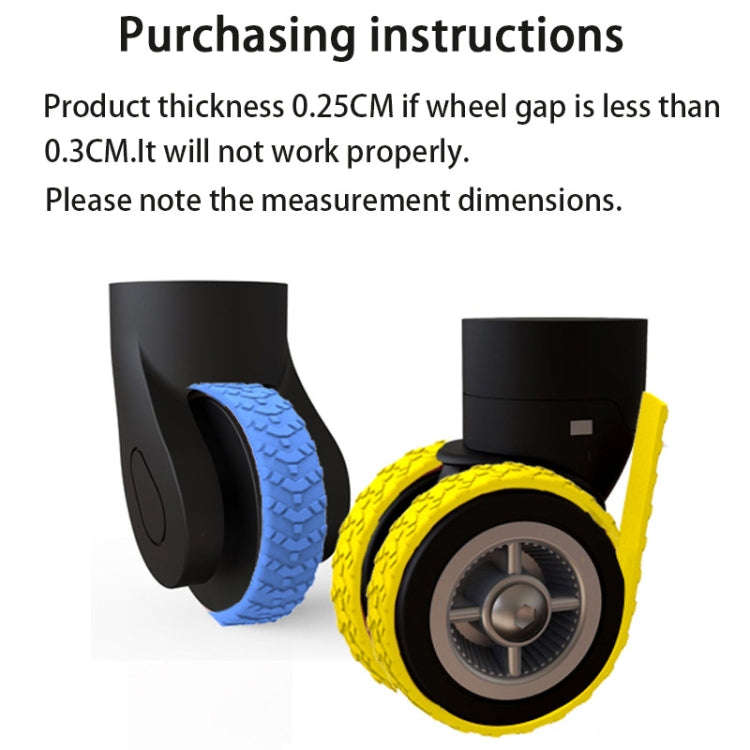 4pcs/ Set Cuttable Trolley Caster Cases Universal Wheel Silent Noise Reducing Silicone Protective...