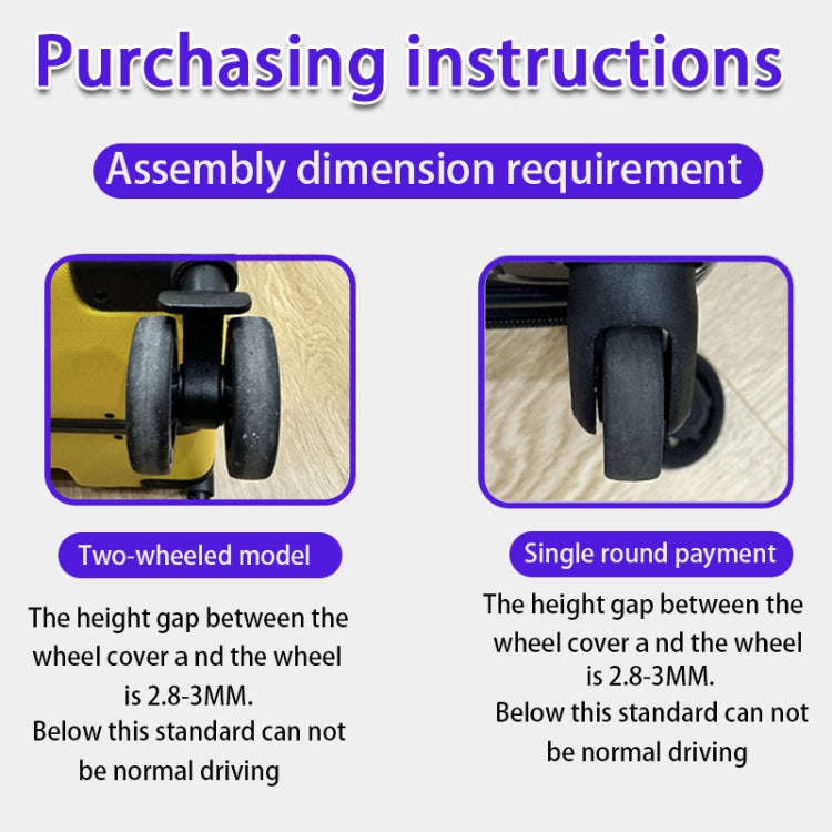 4pcs/ Set Cuttable Trolley Caster Cases Universal Wheel Silent Noise Reducing Silicone Protective...