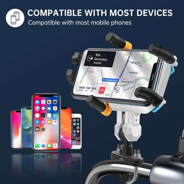Colorful Motorcycle Shock-absorbing Navigation Mobile Phone Holder(Handlebar Model)