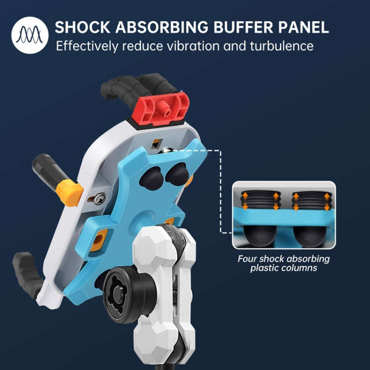 Colorful Motorcycle Shock-absorbing Navigation Mobile Phone Holder(Handlebar Model)