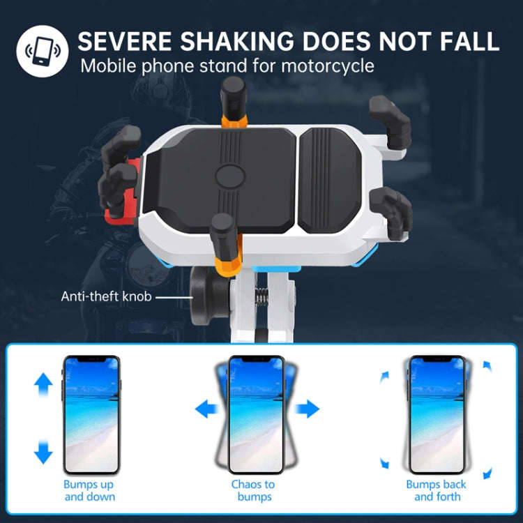 Colorful Motorcycle Shock-absorbing Navigation Mobile Phone Holder(Handlebar Model)