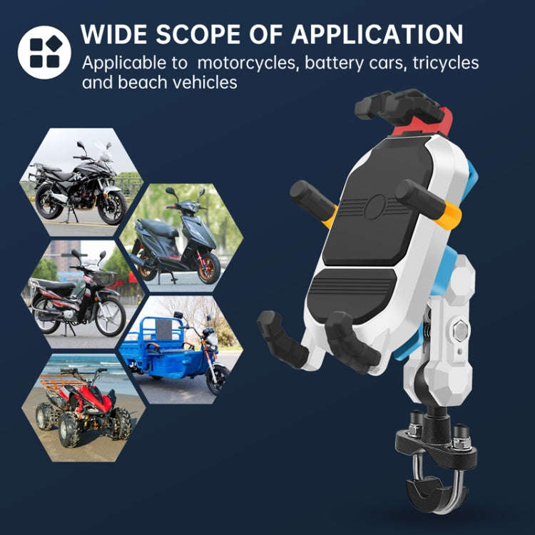 Colorful Motorcycle Shock-absorbing Navigation Mobile Phone Holder(Handlebar Model)