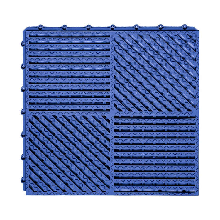 30x30cm Bathroom Floor Mats Non-slip Hydrophobic PVC Hollow Dirt-resistant Foot Mats(Navy Blue)