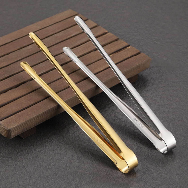 Household 304 Stainless Steel Barbecue Clip Kitchen Extended Food Holders, Model: 30cm Gold