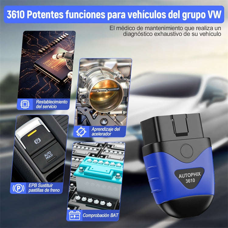 AUTOPHIX 3610 Bluetooth Car Full System Diagnostic Scanner For VW / AUDI / SKODA / SEAT