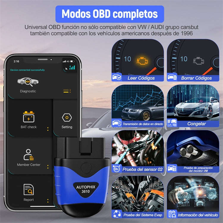 AUTOPHIX 3610 Bluetooth Car Full System Diagnostic Scanner For VW / AUDI / SKODA / SEAT