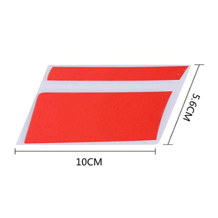 2pairs 18 inch~21 inch Car Reflective Wheel Modification Stickers, Color: 6pcs /Set Red