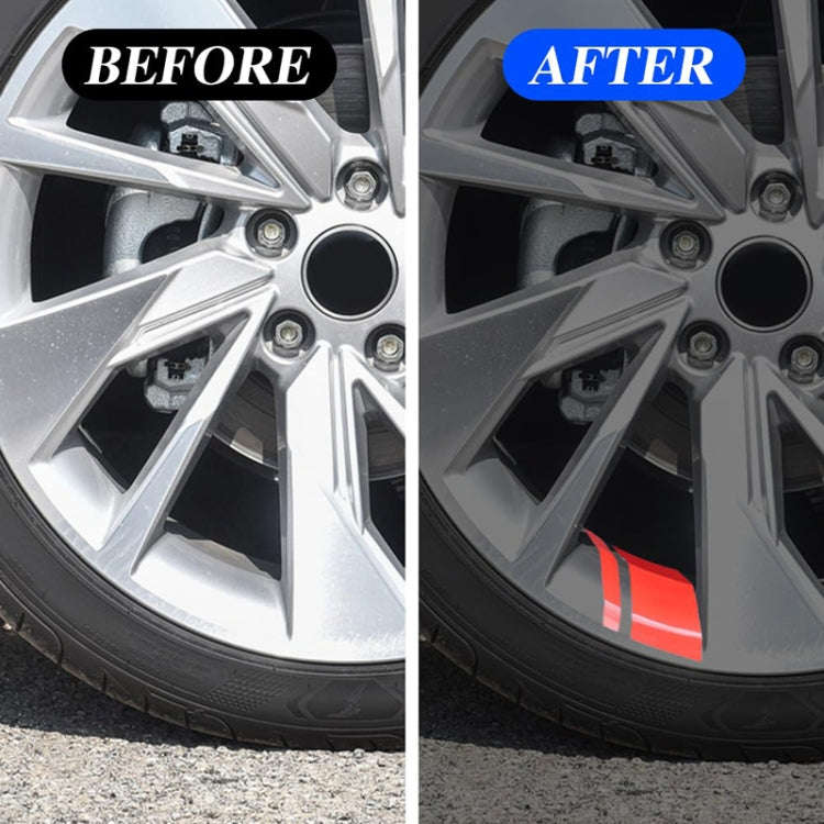 2pairs 18 inch~21 inch Car Reflective Wheel Modification Stickers, Color: 6pcs /Set Red
