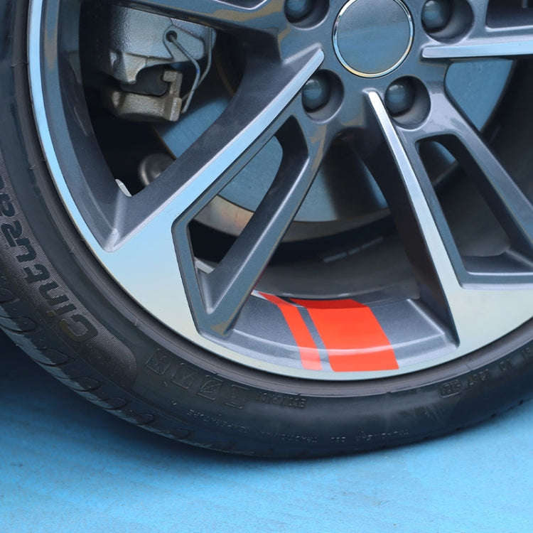 2pairs 18 inch~21 inch Car Reflective Wheel Modification Stickers, Color: 6pcs /Set Red