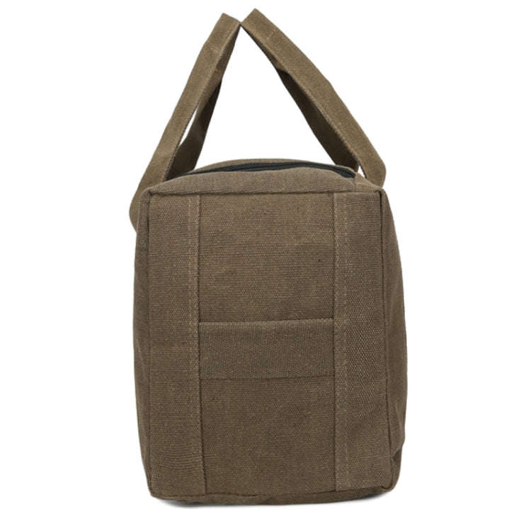 Portable Luggage Bag Canvas Large Capacity Travel Backpack Storage Moving Bag, Size: Large(Black)