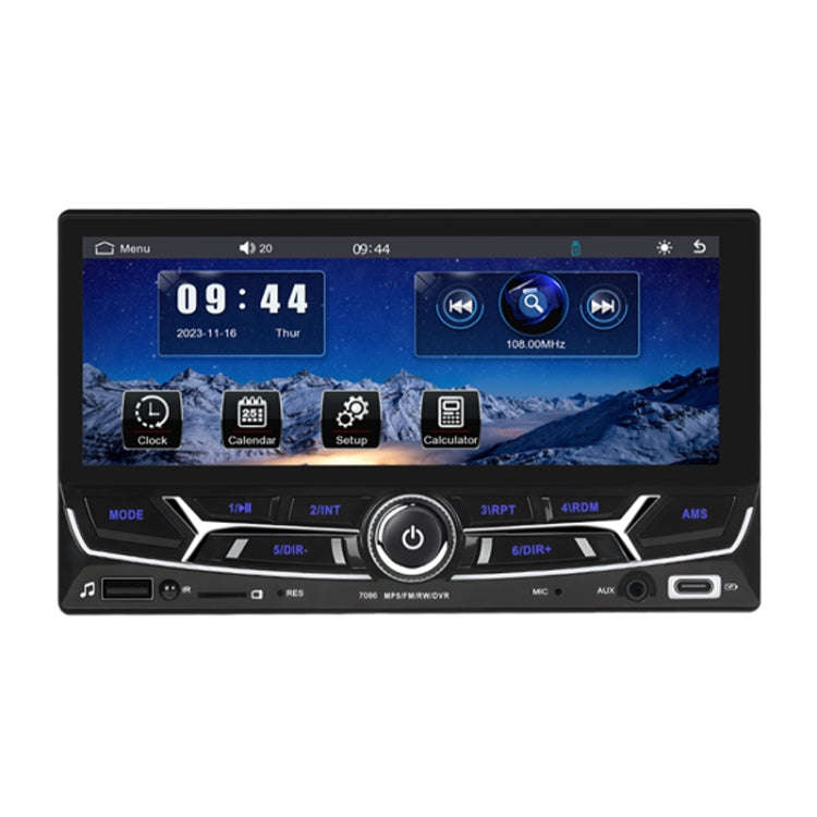 6.86inch Dual Butt Button Knob Player MP5 With Backup Camera Function / Bluetooth / CarPlay(Stand...