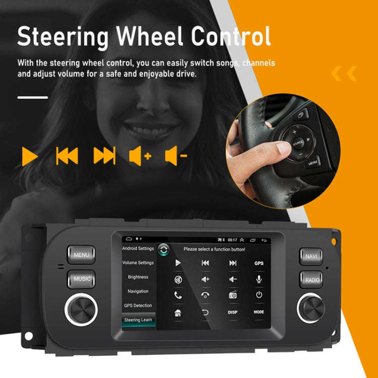 For Para Jeep Grand Cherokee 1999-2004 Carplay Android Navigation All-In-One Monitor With Large S...
