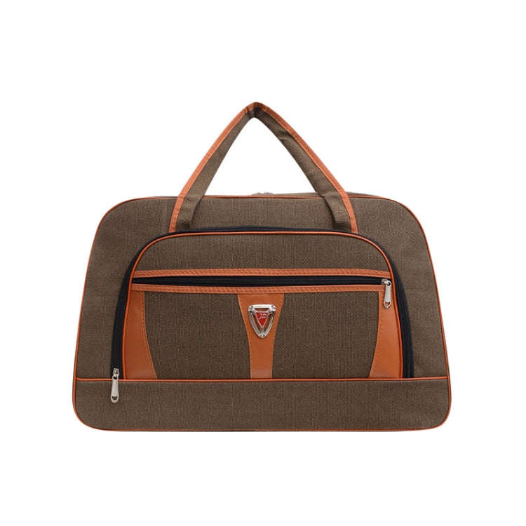 Large Capacity Travel Bag Men Short Trip Handheld Canvas Luggage Bag, Size: Small(Khaki)