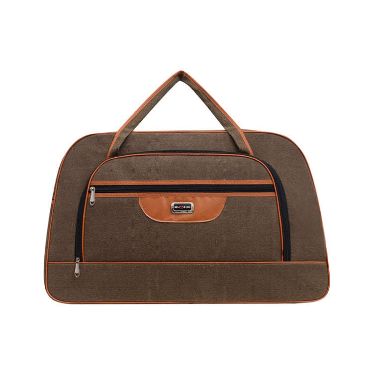 Large Capacity Travel Bag Men Short Trip Handheld Canvas Luggage Bag, Size: Medium(Khaki)