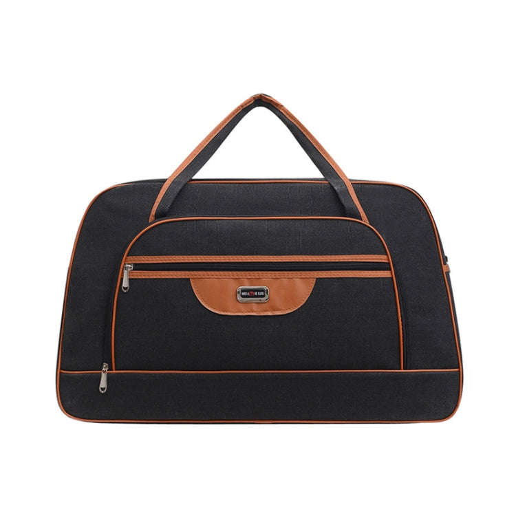 Large Capacity Travel Bag Men Short Trip Handheld Canvas Luggage Bag, Size: Medium(Black)
