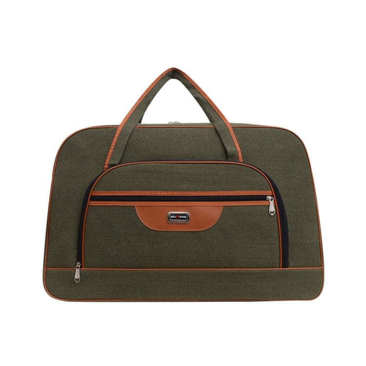 Large Capacity Travel Bag Men Short Trip Handheld Canvas Luggage Bag, Size: Medium(Green)